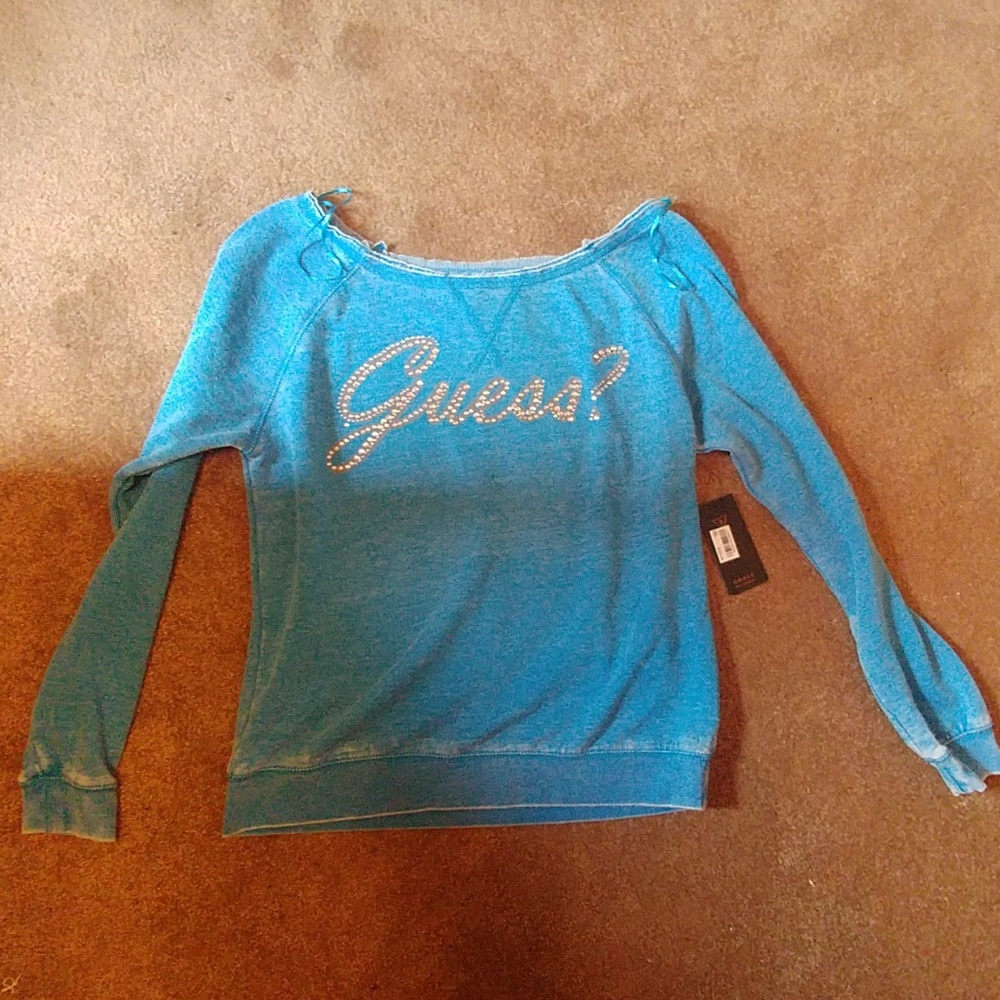brand new Guess off the shoulder sweatshirt